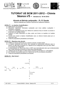 Séance tutorat 5-Alcools,dérivés carbonylés
