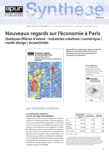 Nouveaux regards sur l`économie à Paris - Quelques filières