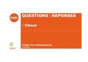 Questions Réponses Climat