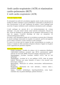 Arrêt cardio-respiratoire (ACR) et réanimation cardio