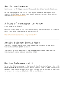 Arctic conference,A blog of newspaper Le Monde,Arctic Science