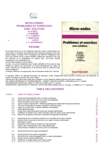 micro-ondes problemes et exercices avec solution resume