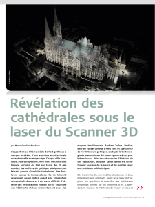 Révélation des cathédrales sous le laser du Scanner 3D