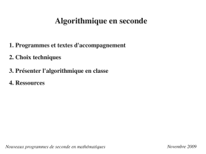 Algorithmique en seconde - Mathématiques académie de Rouen