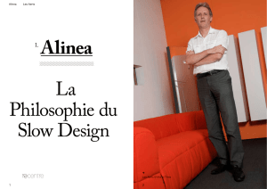 1. Alinea La Philosophie du Slow Design