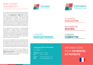 informations pour patientes et patients - Krebsregister Rheinland