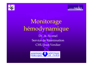 Monitorage hémodynamique