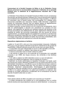 Communiqué de la Société Française de Rétine et de la Fédération