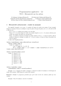 Programmation applicative – L2 TD 8 : Récursivité sur les