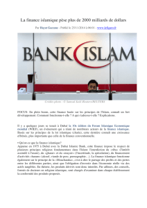 La finance islamique pèse plus de 2000 milliards de dollars