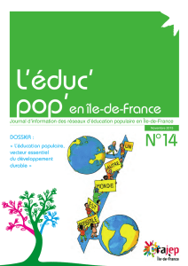 Journal L`éduc` pop` en Île-de-France n°14 intitulé