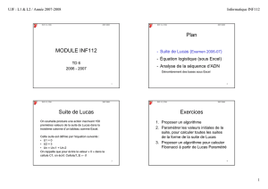 MODULE INF112 Plan Suite de Lucas Exercices