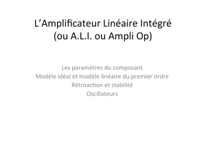 L`Amplificateur Linéaire Intégré (ou A.L.I. ou Ampli Op)