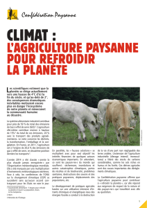 Agriculture paysanne et climat