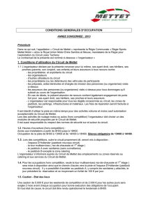 CONDITIONS GENERALES D`OCCUPATION 1