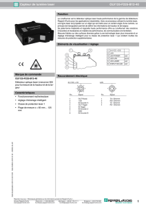 Capteur de lumière laser OLV125 F225 B12 40 1