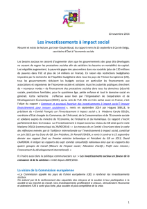 Les investissements à impact social