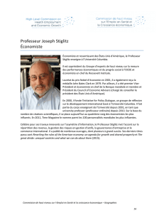 Professeur Joseph Stiglitz Économiste