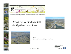 Atlas de la biodiversité du Québec nordique