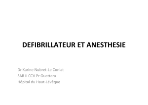 Anesth. et défibrillateur