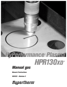 HPR130XD Manual gas Manuel d`instructions (806322 Révision 3