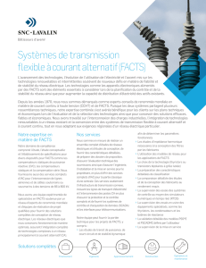 Systèmes de transmission flexible à courant alternatif (FACTS)
