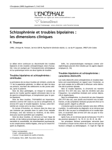 Schizophrénie et troubles bipolaires : les dimensions
