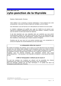 cyto-ponction de la thyroïde - Centre de Radiologie et d`Imagerie