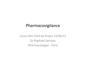 Pharmacovigilance - Recherche Clinique Paris Centre
