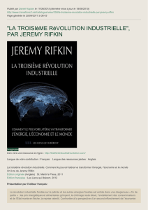 "LA TROISIèME RéVOLUTION INDUSTRIELLE", PAR