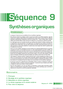 Synthèses organiques