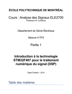 Cours : Analyse des Signaux ELE2700 Partie 1 Introduction à la