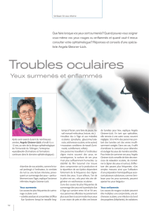 Troubles oculaires