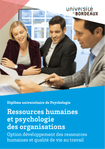 Ressources humaines et psychologie des organisations