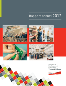 Rapport annuel 2012 - Innovation et Développement économique