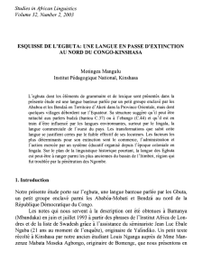 Studies in African Linguistics Volume 32, Number 2, 2003