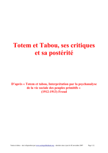Totem et Tabou, ses critiques et sa postérité