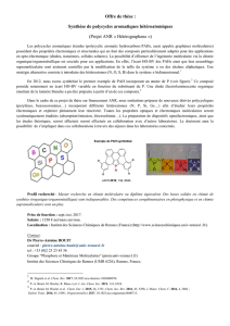 Offre de thèse : Synthèse de polycycles aromatiques