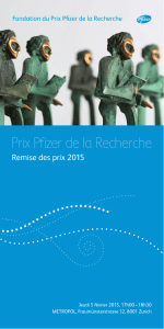 Brochure 2015  - Pfizer Forschungspreis