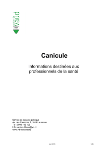 CANICULE : Information pour les professionnels de santé