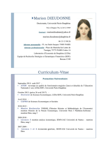 CV complet - LEDa - Université Paris