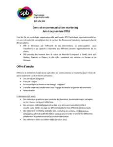 Contrat en communication marketing Juin à septembre