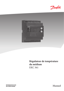 Régulateur de température du médium EKC 361 Manuel