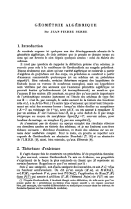 GÉOMÉTRIE ALGÉBRIQUE 1. Introduction 2. Théorèmes d`existence