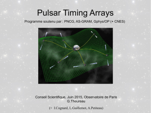 Chronométrie d`un réseau de pulsars millisecondes et