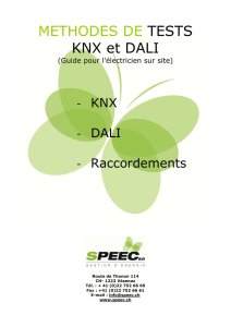 Méthodes de tests KNX Jung et DALI pour l`électricien
