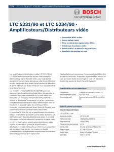 LTC 5231/90 et LTC 5234/90 - Amplificateurs/Distributeurs vidéo