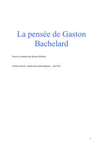 La pensée de Gaston Bachelard