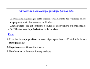 Introduction à la mécanique quantique (janvier 2003) – La