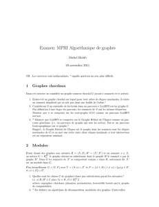 Examen: MPRI Algorithmique de graphes